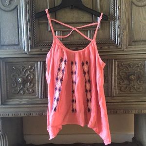 Coral pink Strappy Top